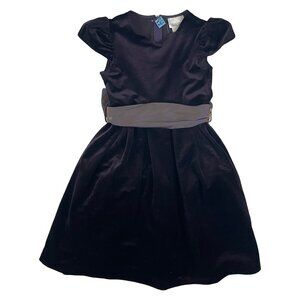 Vintage girls dress 1990s purple soft velour tulle underskirt Size 8 Holiday